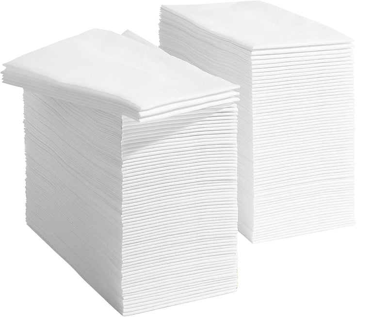 200 Disposable Paper Towels That Feel Like Linen Napkins - White,