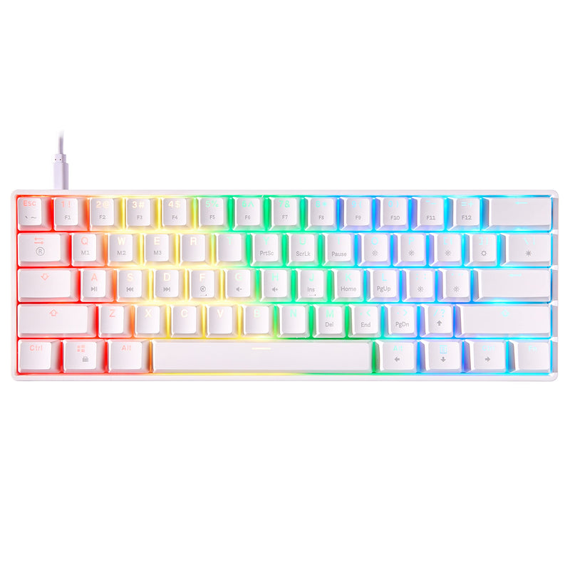 Mz60 Luna Mechanical Gaming Keyboard, 60% Keyboard, 62 Keys, Ansi-US Layout, RGB