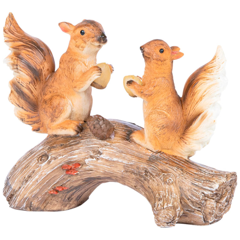 Squirrel on a Tree Trunk Solar Light for Home and Outdoor Decoration Squirrel Solar