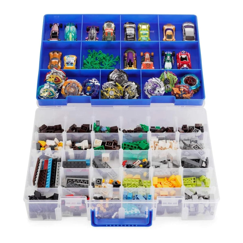 Plastic storage box with 30 compartments for Lego, Hot Wheels, Lol