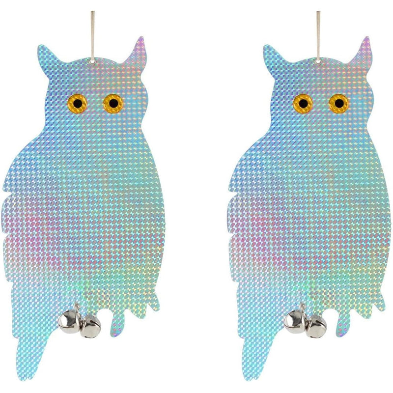 Hanging Owl Decoys to Deter Birds - Reflective Bird Deterrents