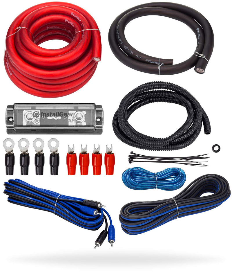 1/0 gauge amplifier wiring kit, amplifier kit with fuse holder and amplifier installation