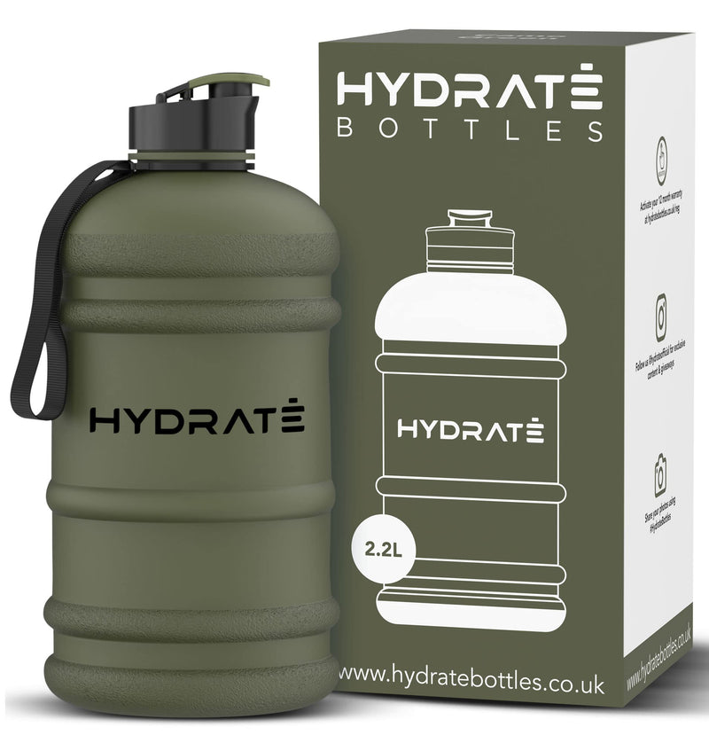 Water Bottle, 1 Gallon, XXL Jug, BPA Free and Leakproof, with Hinged Lid, Ideal