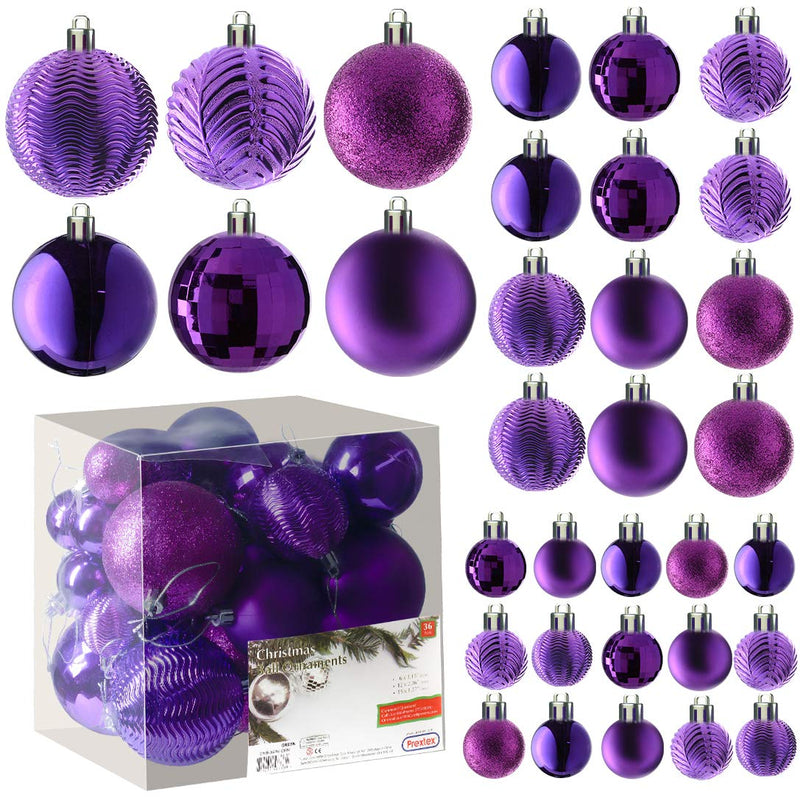 Champagne Christmas Ball Ornaments for Christmas Decoration 36 Pieces