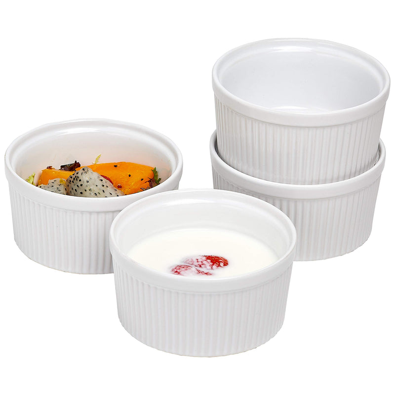 12 Ounce White Ramekins, Set of 4, 12 Ounce White Ramekins, Perfect Baking Dishes