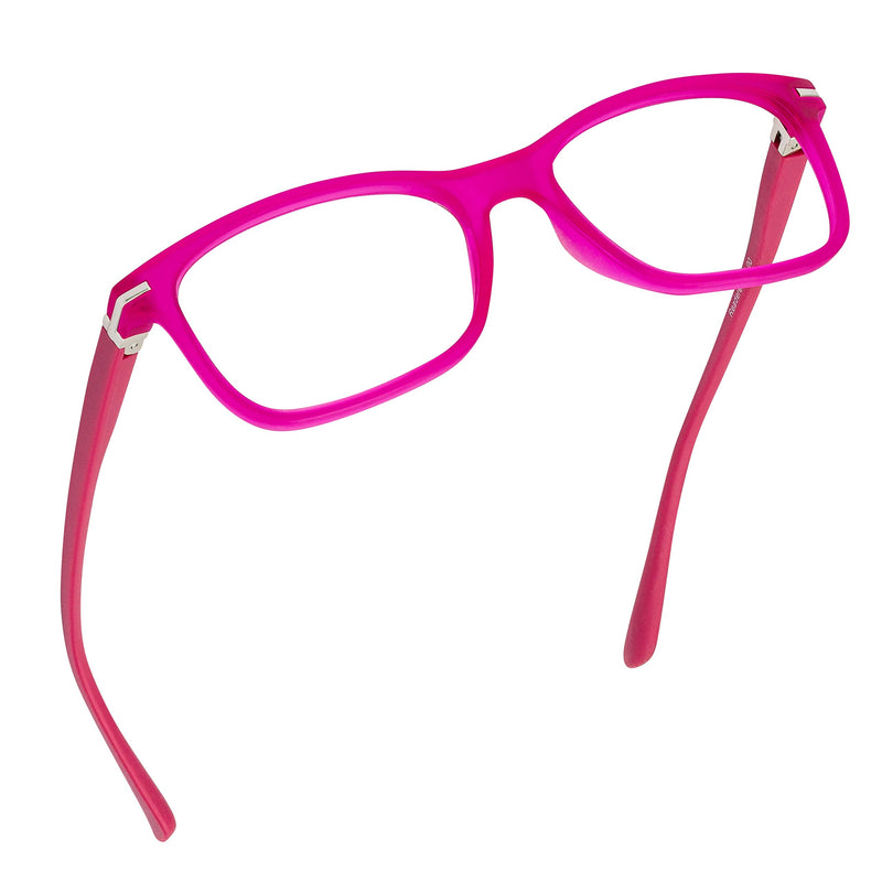 Blue Light Blocking Reading Glasses (Pink, 175x Magnification) for Computer