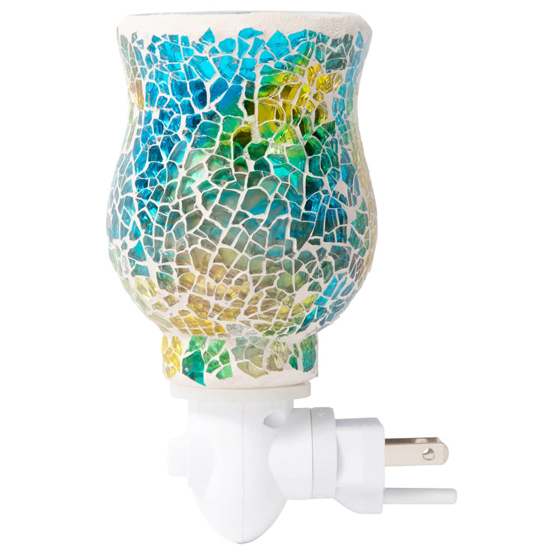 Wall plug-in wax warmer for scented wax, mosaic, glass, ocean, sunrise, electric