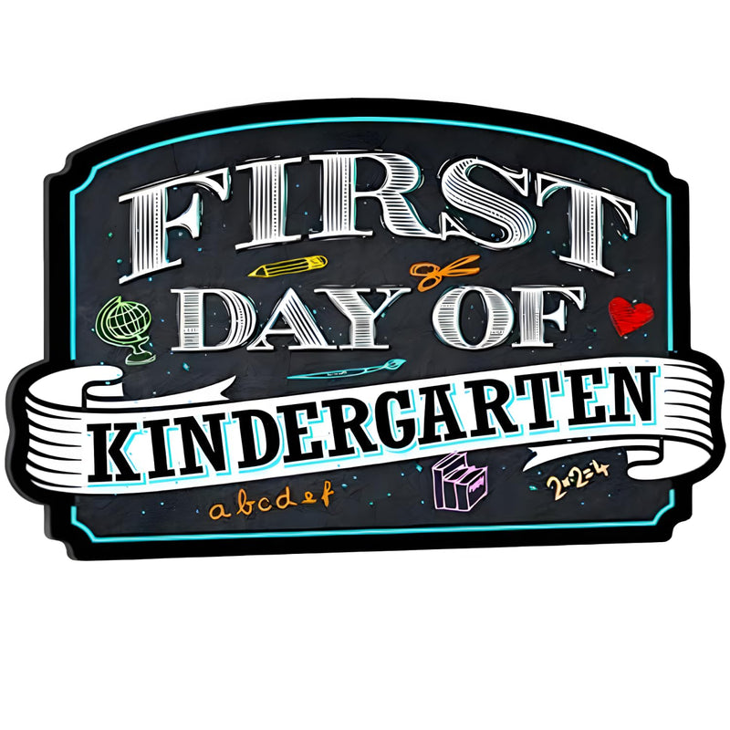 First Day of School Photo Prop Rigid Coroplast Sign 10" x 62"