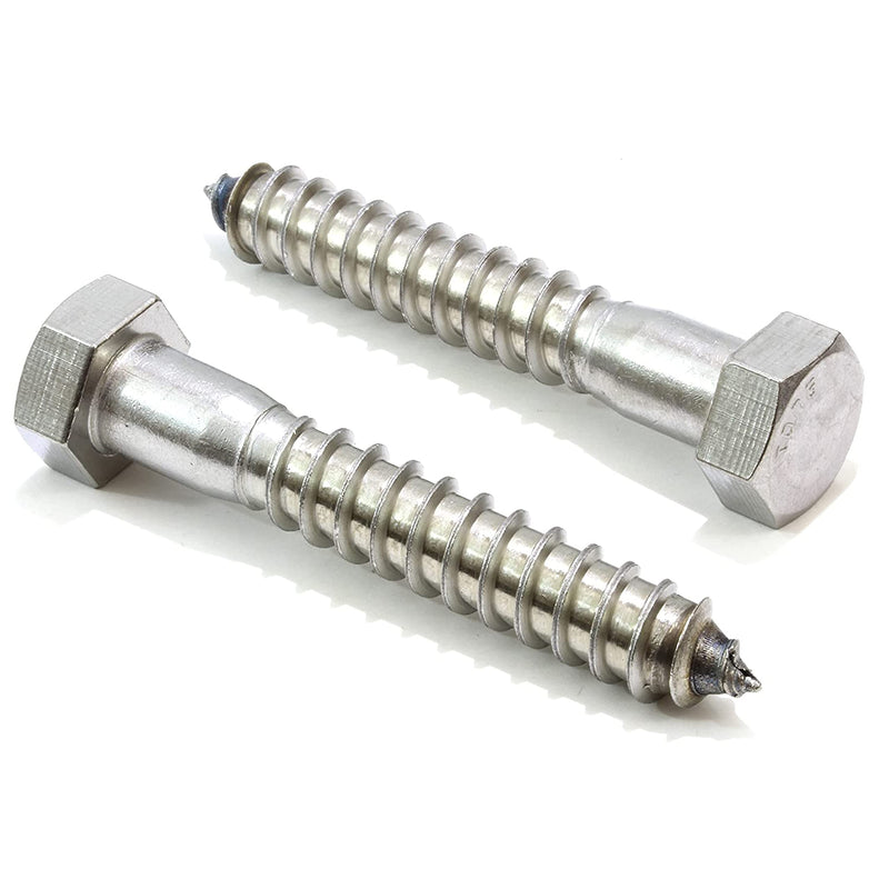 1/2" x 3" Stainless Steel Hex Head Hex Bolts (Pack of 10), 304 Stainless Steel (18-8).