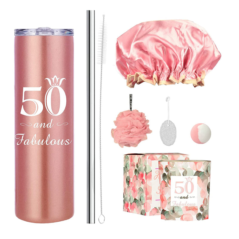 50th Birthday Gifts for Women - Happy 50th Birthday 20oz Mug and Bathtub