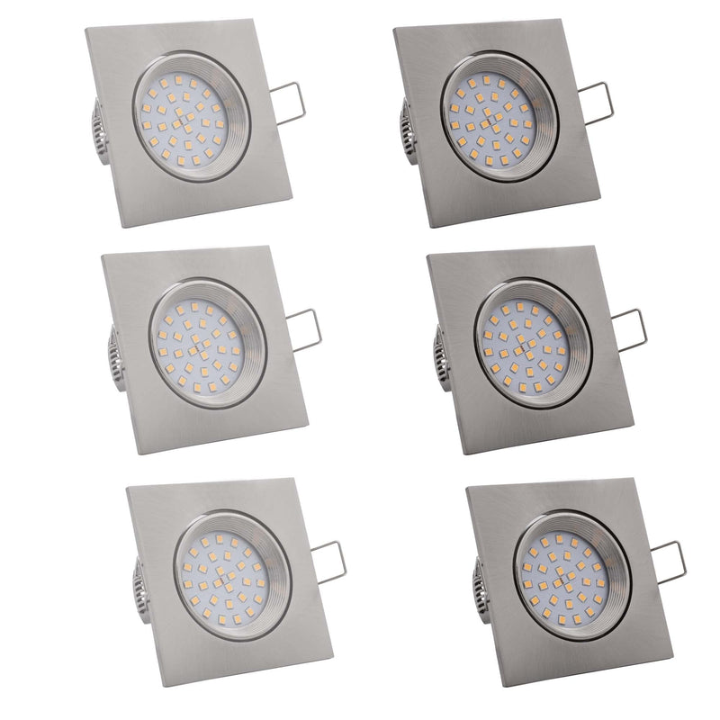 LED recessed spotlight dimmable 4w 400 lumens IP44 only 27mm extra flat installation depth