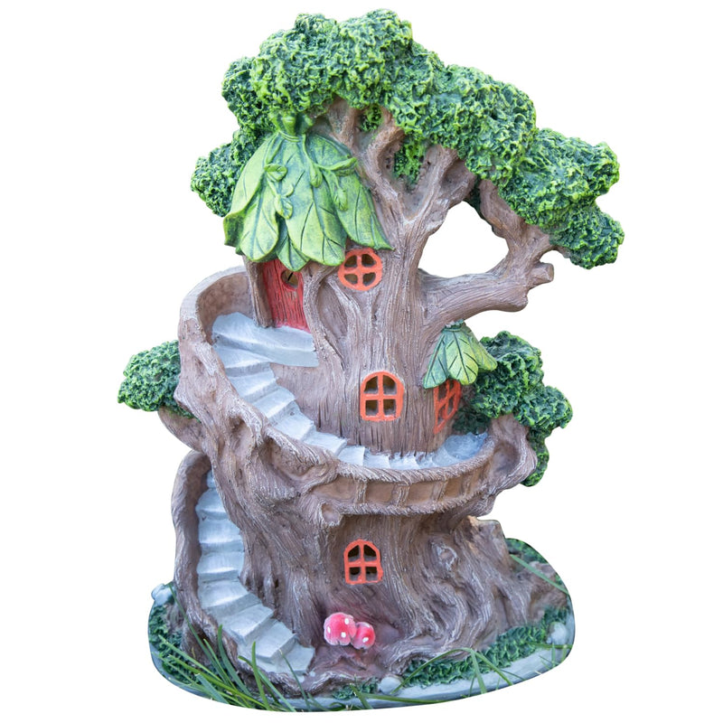 Enchanted Treehouse Solar Light for Home and Outdoor Decoration - 14" H x 95" W x 5