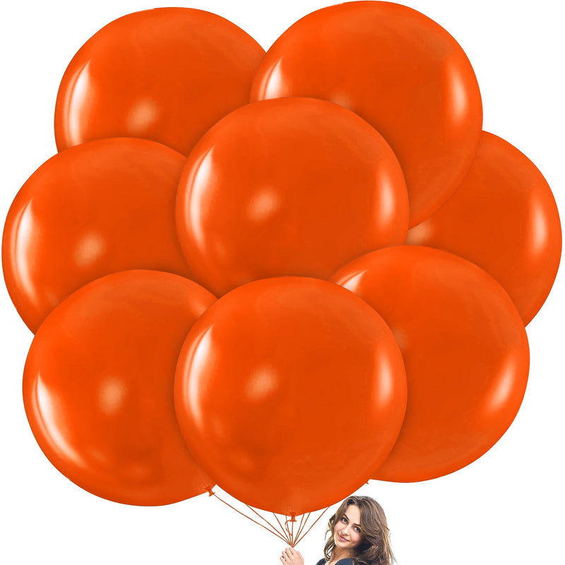 Orange Giant Balloons - 8 giant 36 inch orange balloons for photo shoot, wedding