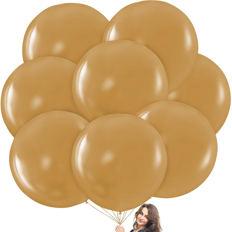 Giant Gold Balloons - 8 Giant 36 Inch Gold Balloons for Photo Shoot, Wedding,