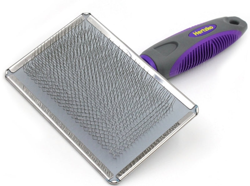 Flexible Dog Slicker Brush - Removes loose hair, tangles and knots.