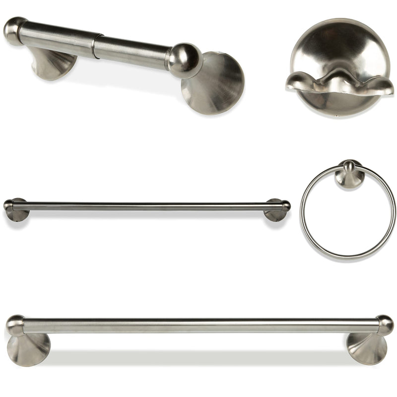 Bathroom hardware accessories set includes 24 towel racks, toilet paper holder, hand