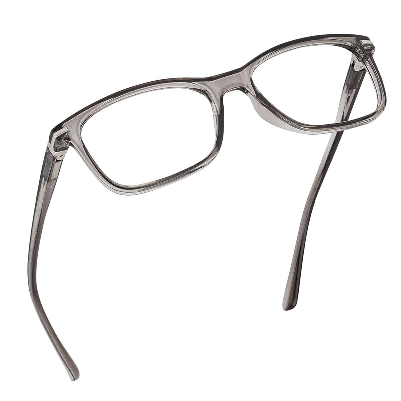 Blue light blocking reading glasses (gray, 200x magnification) for computers