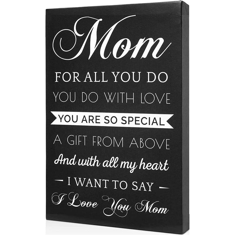 Canvas Wall Art Mother Gifts - Hanging Home Decor Gifts for Mother - Unique Birthday