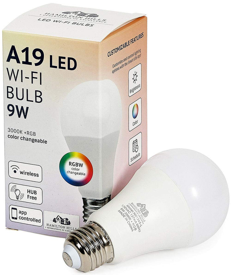 LED Multicolor Smart Lights - A19 E26 Dimmable Color Light Bulb