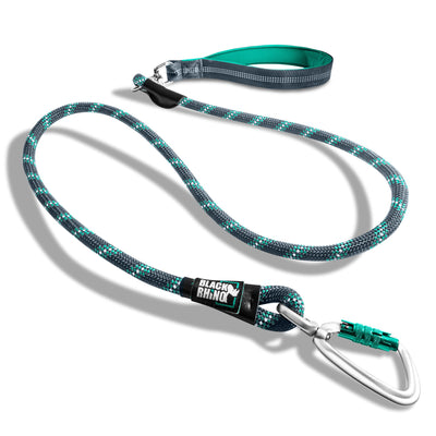 Robust dog leash with ultra-soft neoprene padded handle