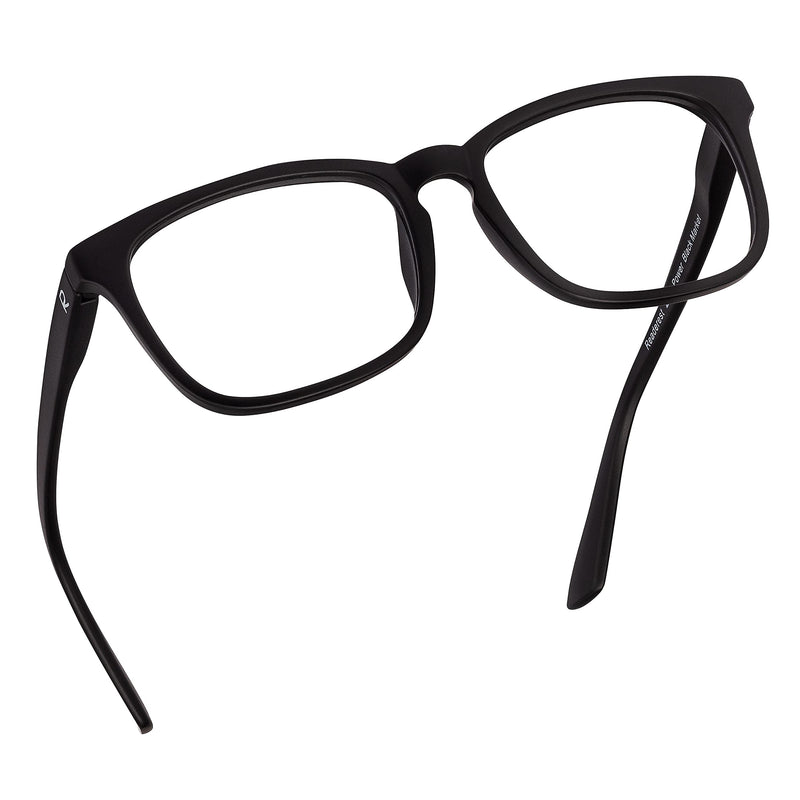 Blue light blocking reading glasses (clear, 100x magnification) for computers