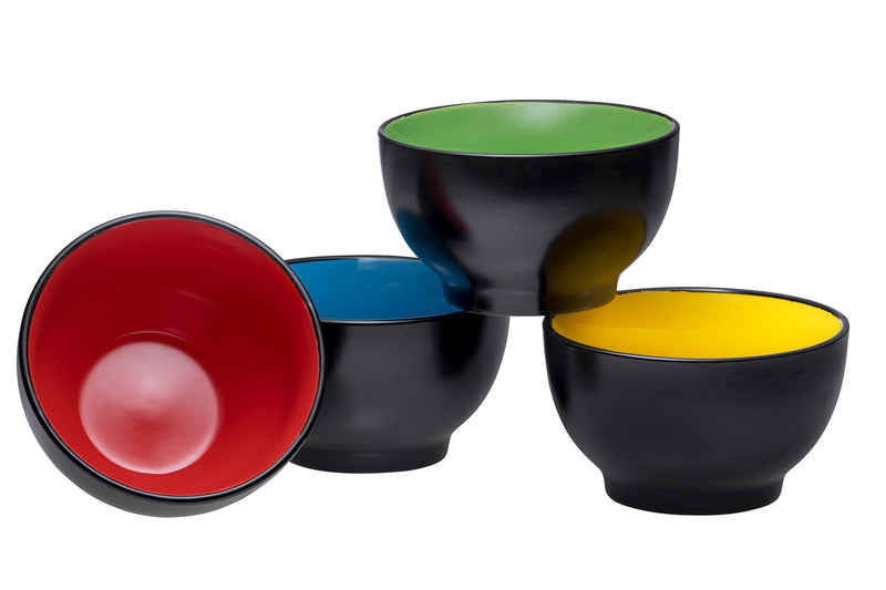 E 20oz Muti Color Ceramic Bowls Dessert Bowls Set of 4, 20oz Porcelain Dip