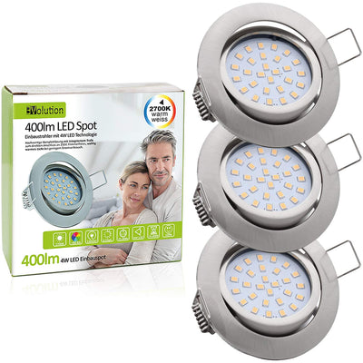 Led recessed spotlight 4w 25mm installation depth 74mm drill hole diameter spot