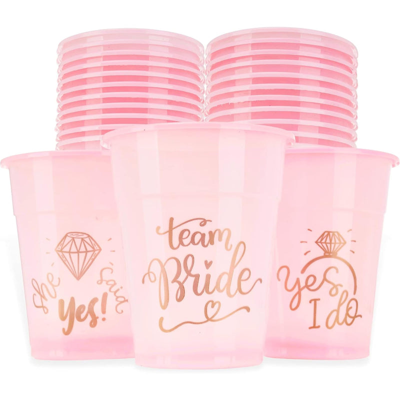 Bachelor Party Team Bride Cups - 25 Bridal Shower Decorations - Mega Party