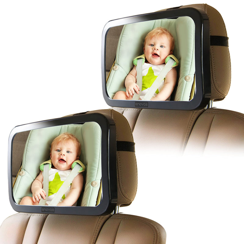 Rear Facing Baby Car Seat Mirror - Pack of 2 - Wide Convex Rear Seat Mirror