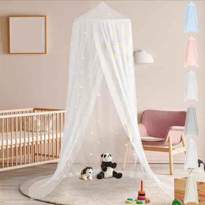 Canopy Children's Room in 6 Colors No Drilling Cotton with Sturdy Ring