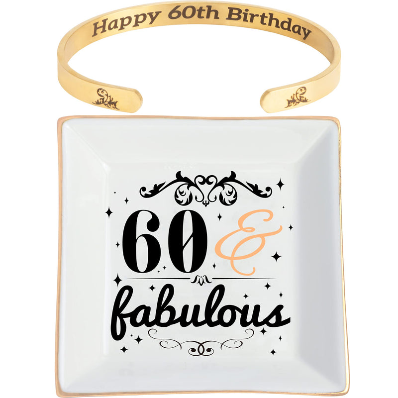 60th Birthday, 60th Birthday Gift for Women, 60th Birthday Jewelry Dish, 60th Birthday