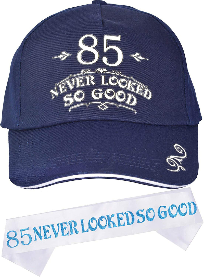 85th Birthday Gifts for Men, 85th Birthday Hat and Sash for Men, 85 has never looked like this