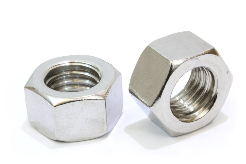 3/8"-16 Stainless Steel Hex Nut (Pack of 100), made from 304 18-8 stainless steel