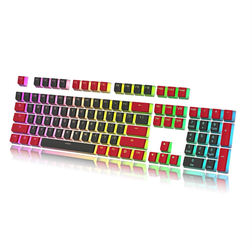 Pudding Keycap Set Doubleshot PBT Keycap Set, Full 108 OEM Profile Key Set