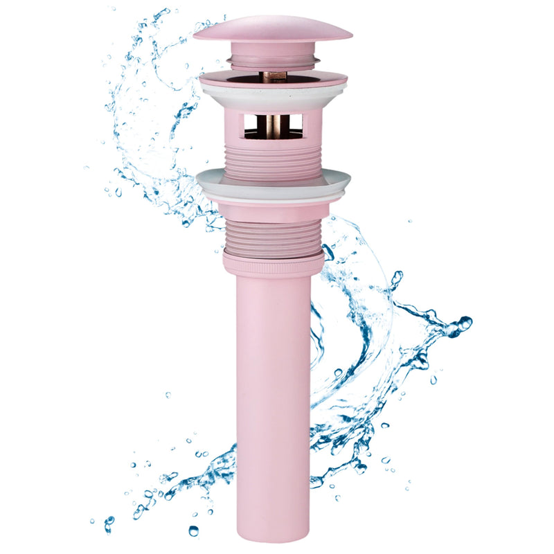 Pop Up Bathroom Sink Drain Stopper Pink - No Sink Overflow