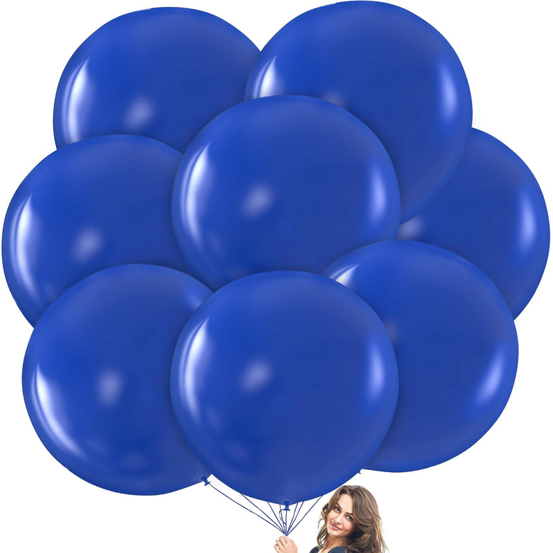 Blue Giant Balloons - 8 Jumbo 36 Inch Blue Balloons for Photo Shoot, Wedding,