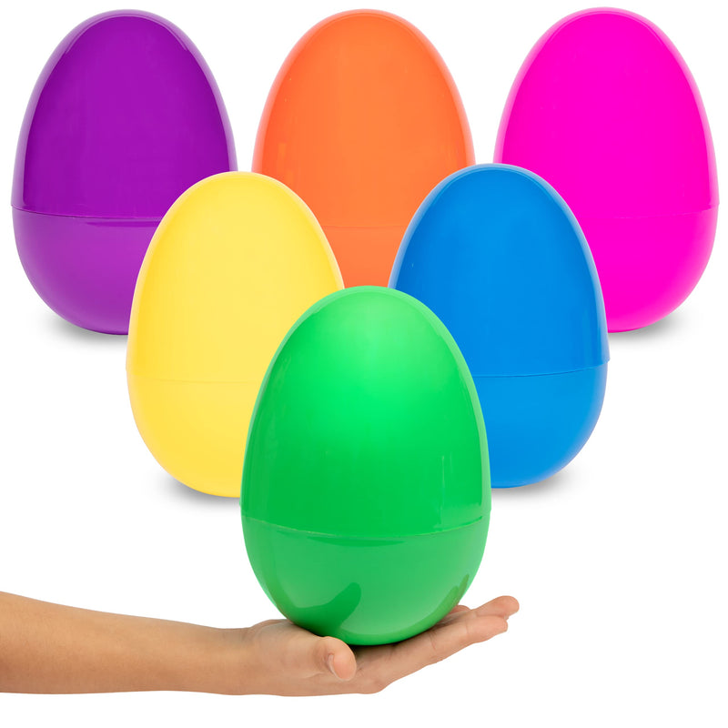 Fillable jumbo giant plastic Easter egg with 12 pieces - 12 pieces empty, extra large