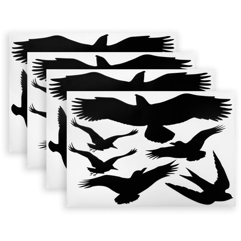 Blackbird Window Stickers - 24 Pack Anti Impact Window Stickers for Warning