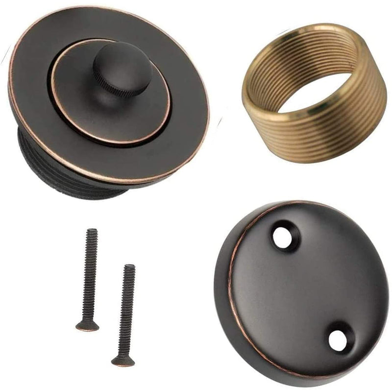 Oil Rubbed Bronze Bathtub Drain Plug Set - Bathtub Drain Socket Faceplate