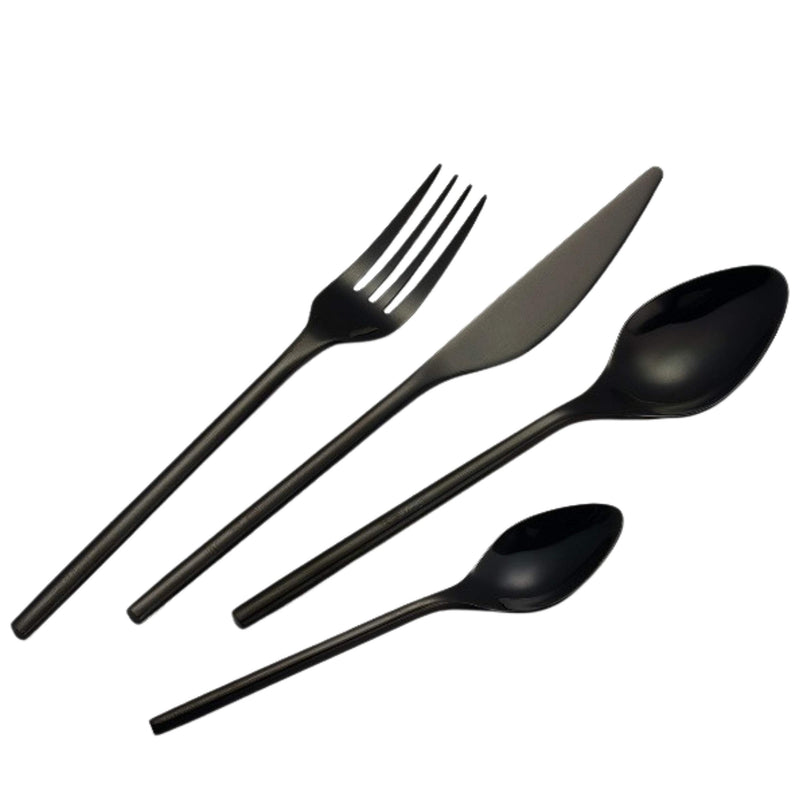 Talfourd Black Silverware Set Royal 20 piece cutlery set, 18/10