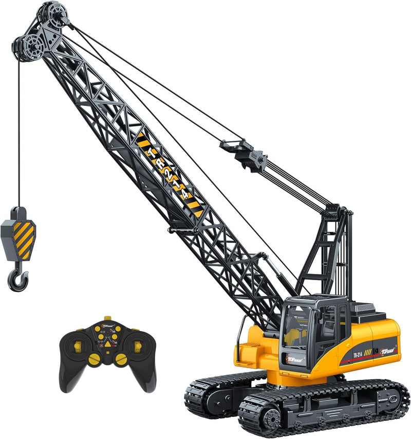 15 Channel Remote Control Crane Toy - Battery Operated RC Construction Toy -