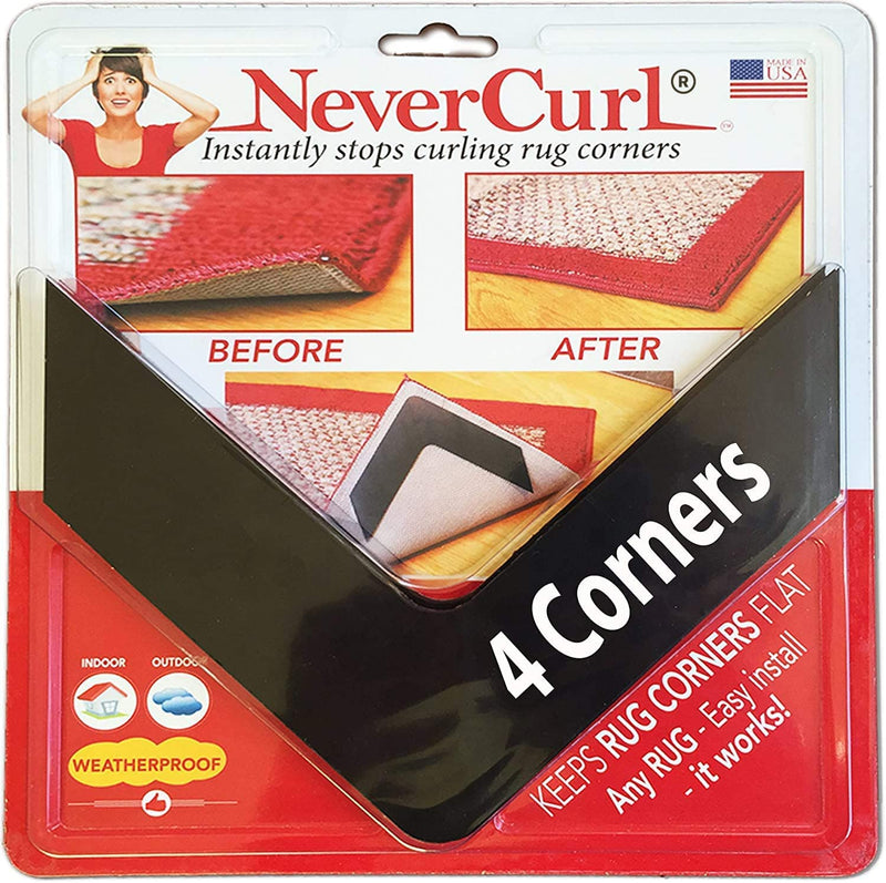 Nevercurl Best V-Shaped Carpet Corner Gripper for Instant Corner Stopping