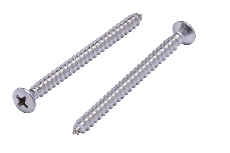 10 x 2-1/2" Stainless Steel (25 pieces) Oval Head Wood Screws 18-8 (304) Stainless Steel