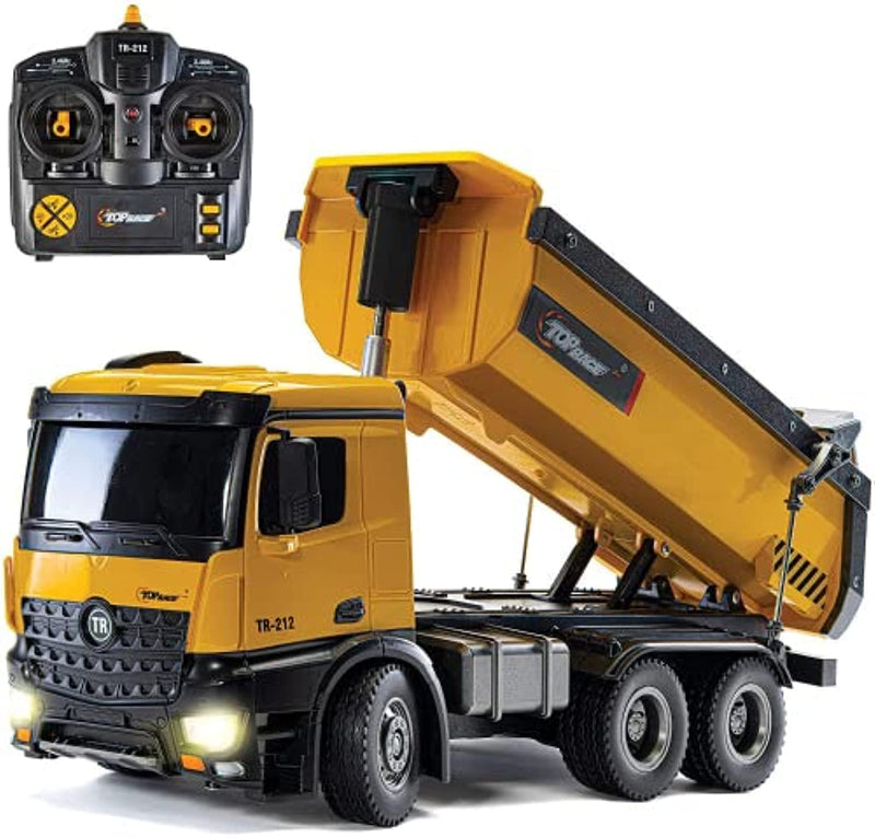 Remote Control Toy Dump Truck - Heavy Duty Metal Construction Vehicle - Large 1