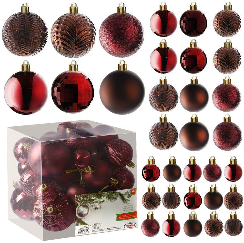 Champagne Christmas Ball Ornaments for Christmas Decoration 36 Pieces