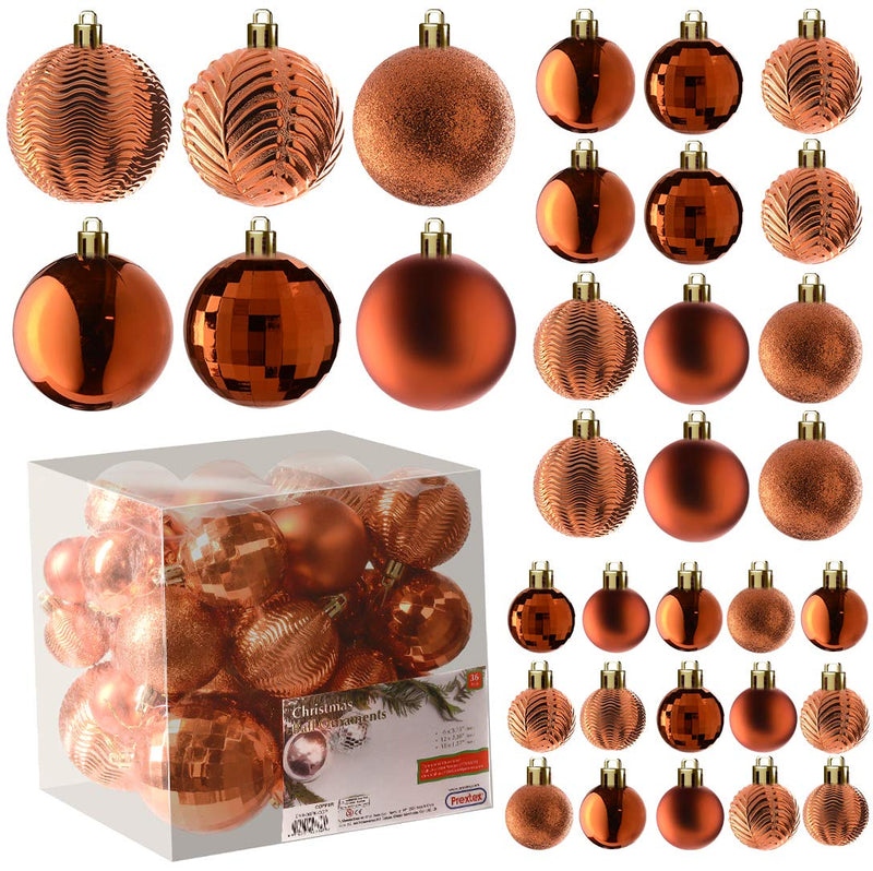 Champagne Christmas Ball Ornaments for Christmas Decoration 36 Pieces