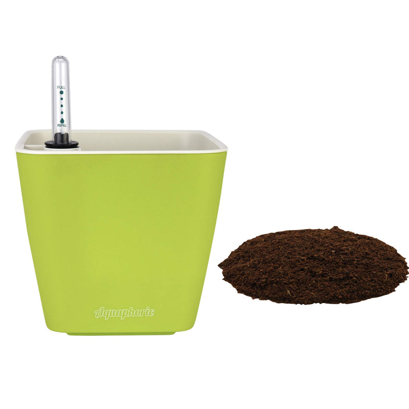 Aquaphoric Self Watering Planter 5 and Fiber Soil are foolproof for indoor use