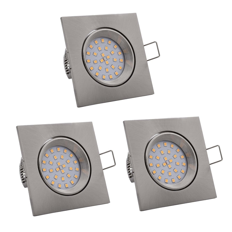 Led recessed spotlight 4w 400lm extra flat 27mm installation depth 68mm