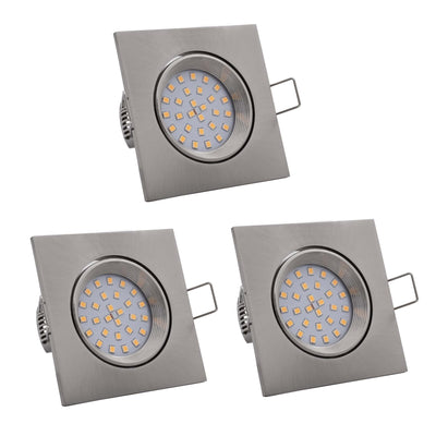 Led recessed spotlight dimmable 4w 400 lumens Ip44 27mm installation depth extra flat 68mm