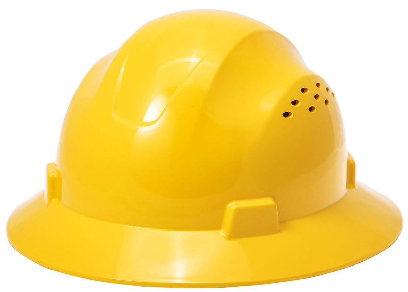 Full brim, HDPE shell, Fast-Trac suspension work safety helmet